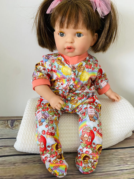 Strawberry Shortcake and Friends Footed Sleeper - Custom Size Doll