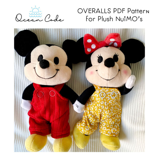Magical Mouse Plush Family - Overalls PDF Pattern Download